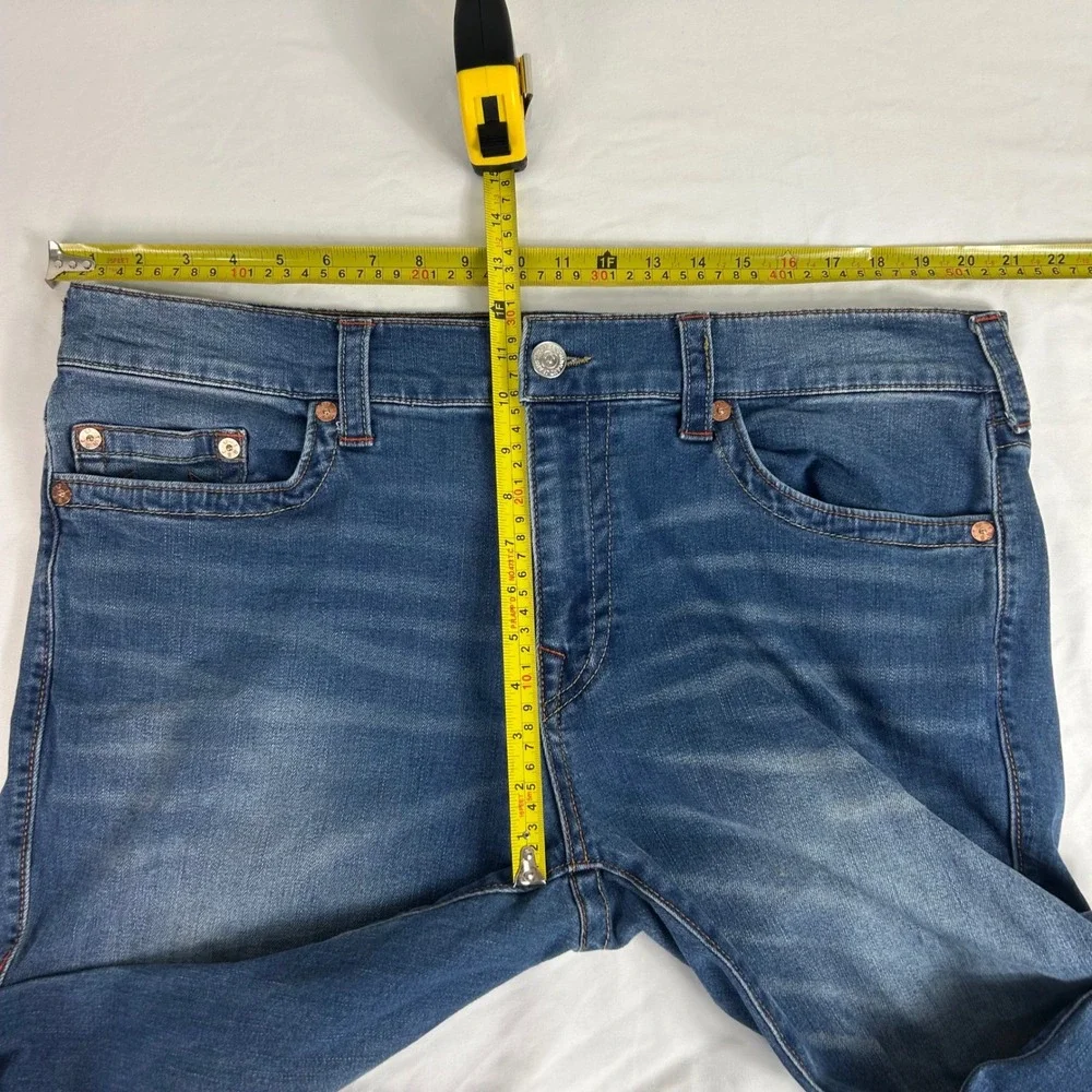 True Religion Rocco Relaxed Skinny Jeans Mens‎ Size 38 Faded Wash Denim $164